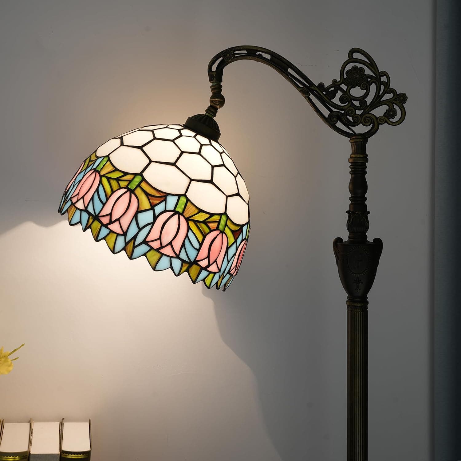 Lampadaire Tiffany Abat-Jour Reglable Decoration