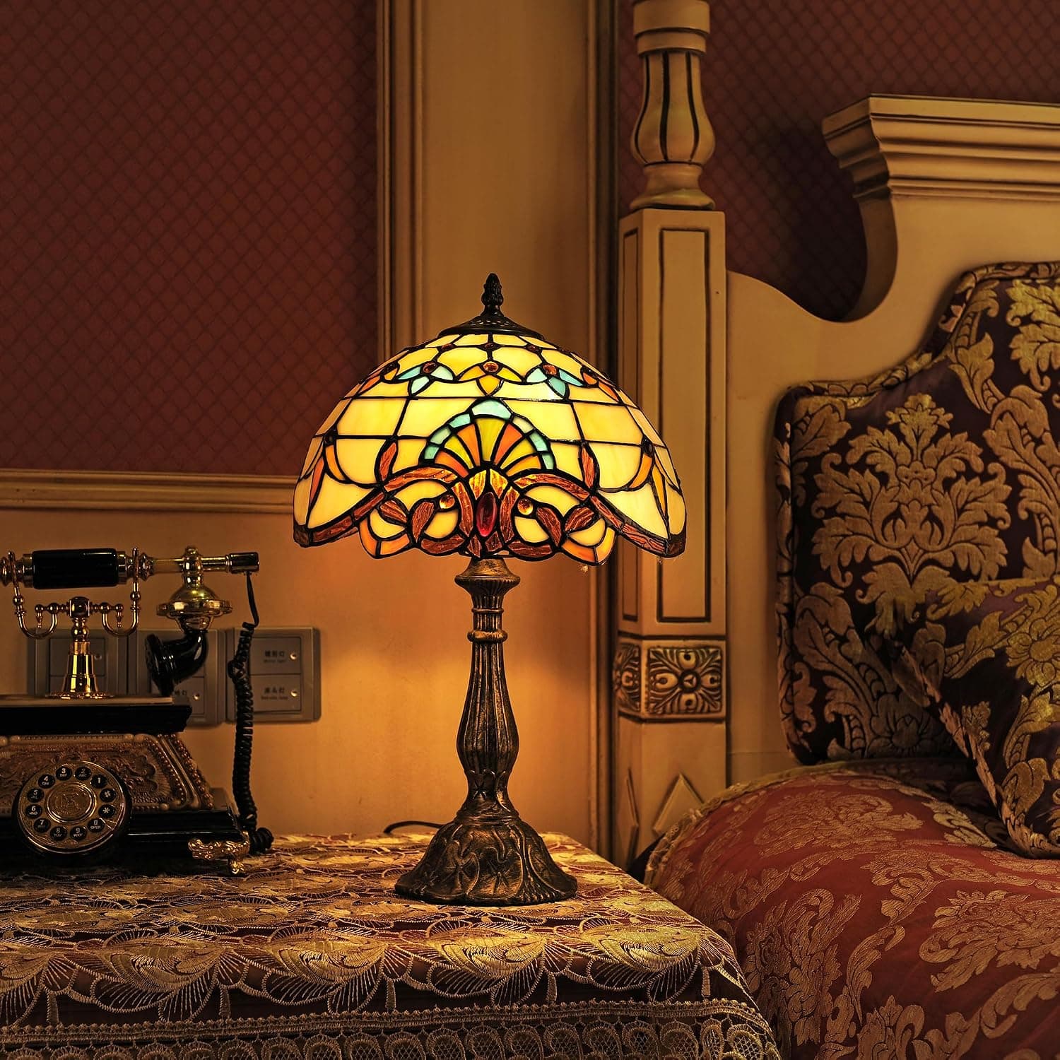 Kinbolas baroque Abat-jour Tiffany Victorien